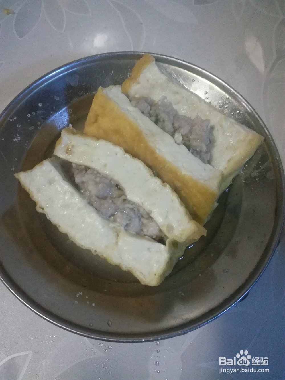 油豆腐夹肉沫做法