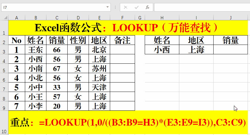 Excel函数公式:万能查找函数Lookup的神应用