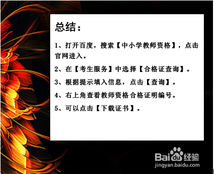 如何查看教师资格合格证明编号？