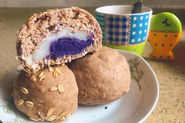 无糖油超饱腹~全麦麻薯小餐包