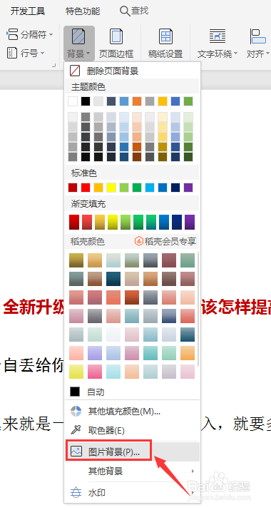 WPS WORD文档如何插入平铺的背景图片