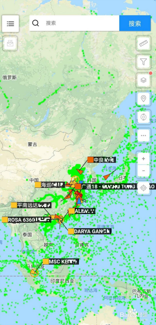 怎样查看船舶在海上的定位和它的详细信息