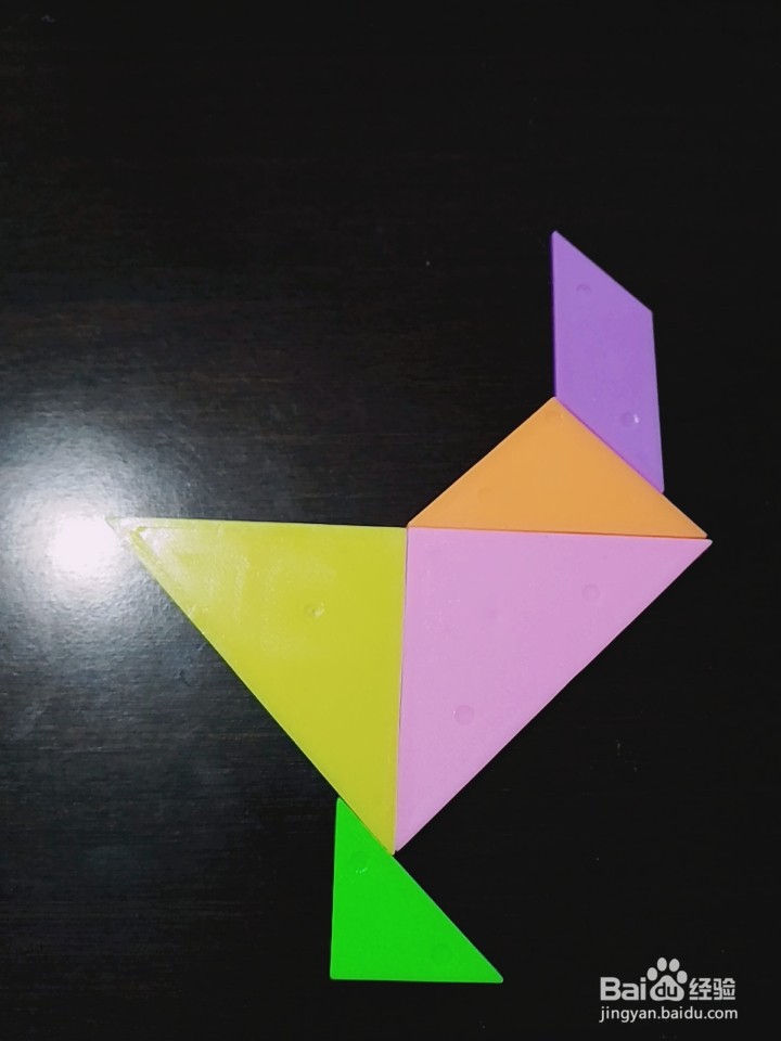 怎样用七巧板拼一只站立的大秃鹫(27)