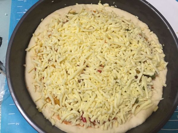 奥尔良鸡腿肉披萨