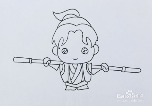 q版的至尊宝怎么画