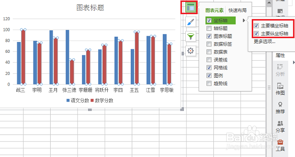 wps表格中图表怎么显示/隐藏坐标轴