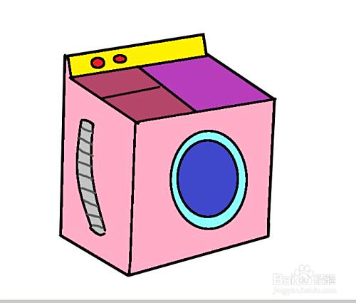 洗衣机简笔画画法 百度经验 洗衣机简笔画画法 百度经验