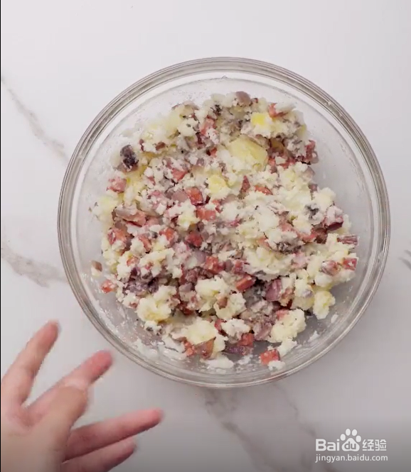 火腿香菇土豆饼的做法