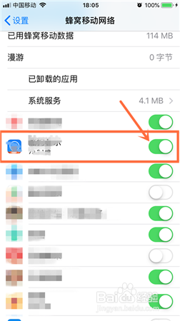 iPhone怎么禁止某个APP程序连网络用自己的流量