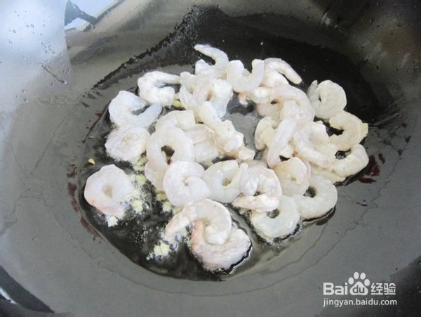 韭苔炒虾仁的做法