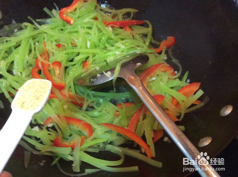 蚝油莴笋丝的做法