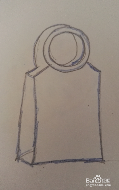 彩色简笔画手提袋的画法