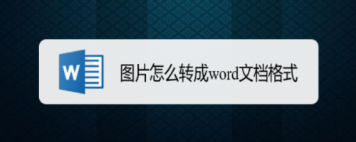 圖片怎麼轉成word文檔格式