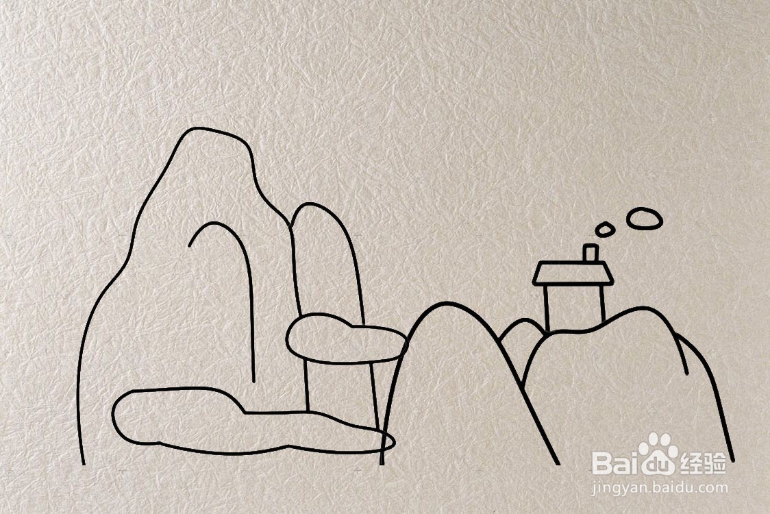 黄山奇石简笔画