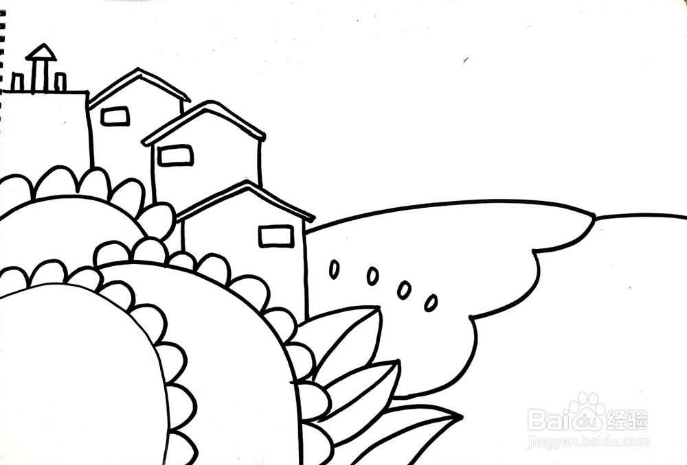 如何画出一幅美丽的田园风景画