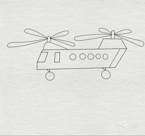 简笔画--如何画飞行中的运输战机
