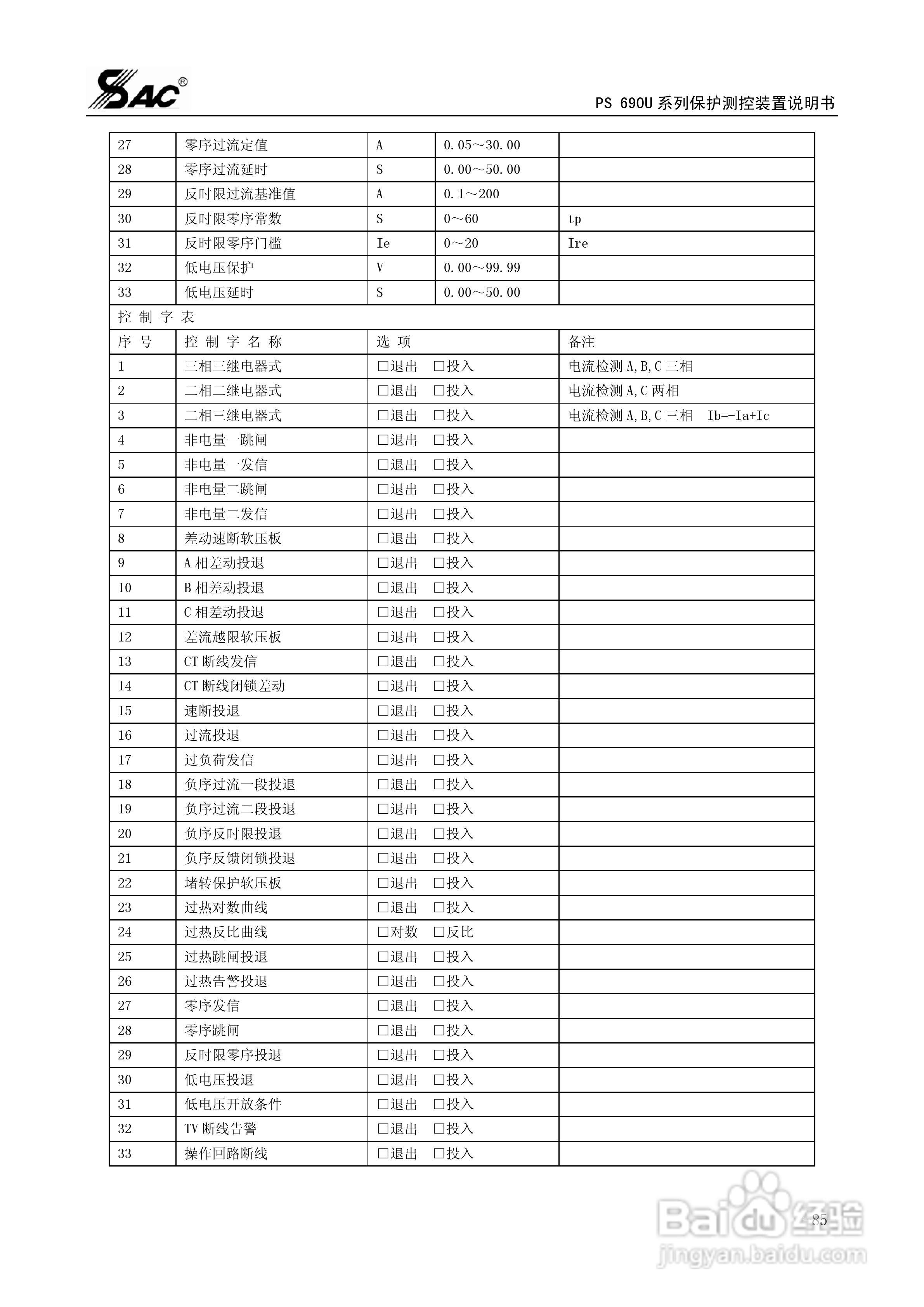 PSM691U电动机差动综合保护装置说明书:[10]