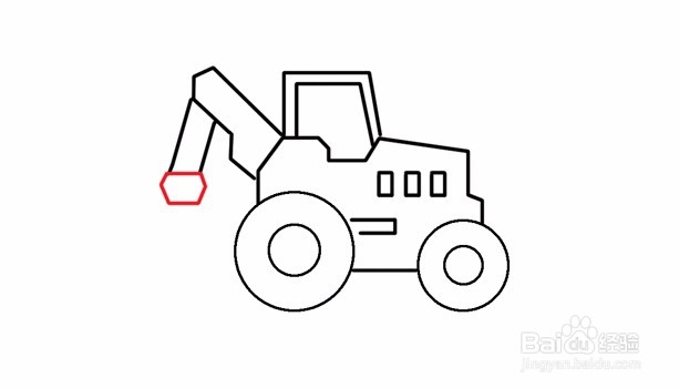 简笔画--如何画工程车打桩机