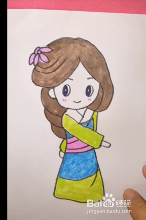 古代人物花木兰简笔画