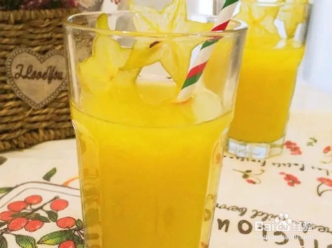 杨桃鲜橙果汁
