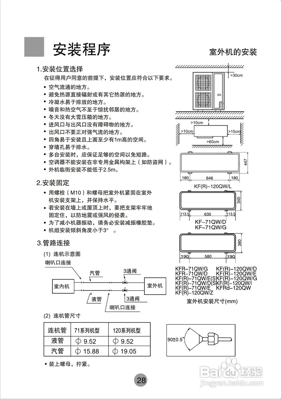 海尔商用空调KF(R)-710W/D使用安装说明书:[4]