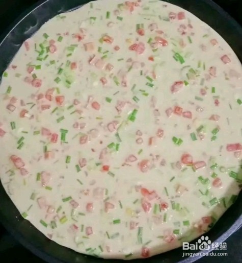 虾皮番茄鸡蛋饼的步骤