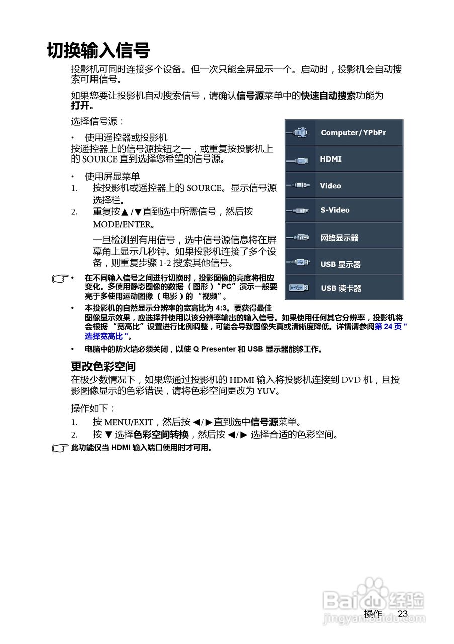 明基MS612ST投影机使用说明书:[3]