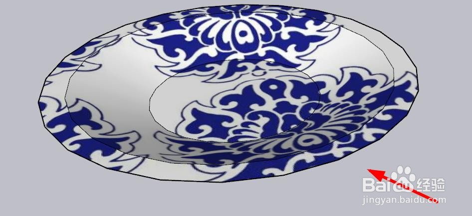 sketchup怎么制作一个青花瓷盘子模型