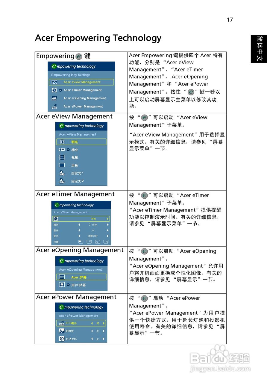 宏基P1166P投影机使用说明书:[3]