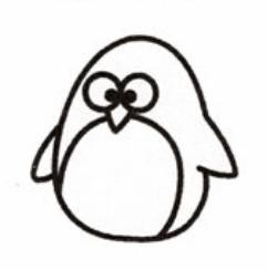 企鹅简笔画画法