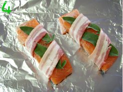 培根香绕三文鱼