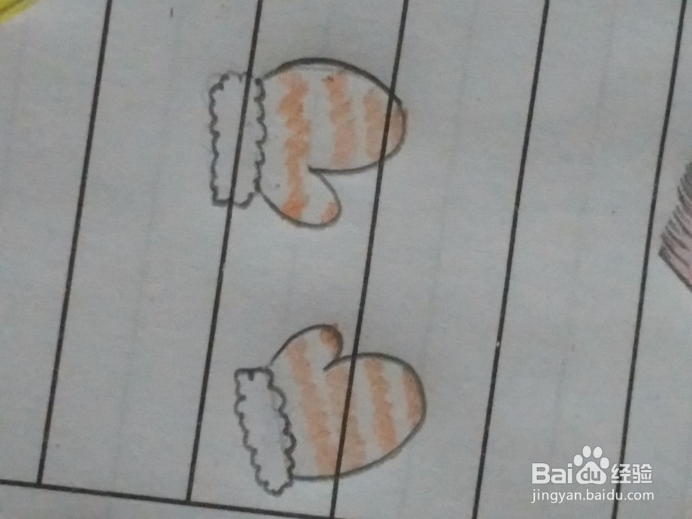 1月20日 大寒 保暖手套 简笔画 绘画步骤教程