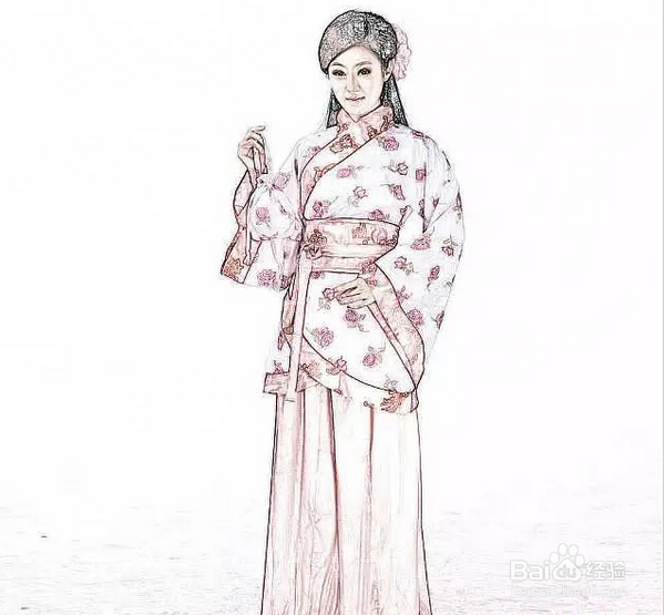 PS修人物图为工笔画技巧