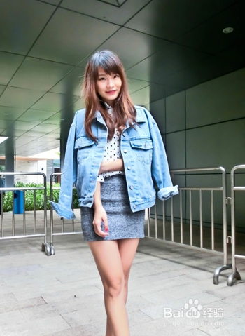 韩范儿气质牛仔外套