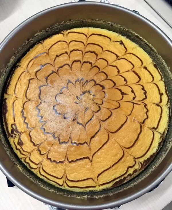 拉花轻乳酪蛋糕