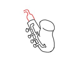 萨克斯风怎么画简笔画
