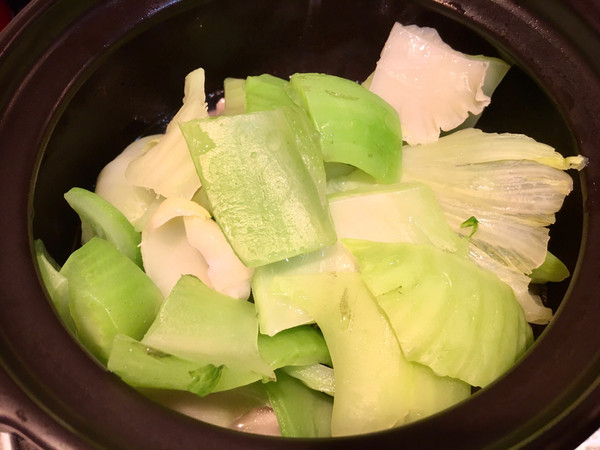 干贝虾米芥菜煲