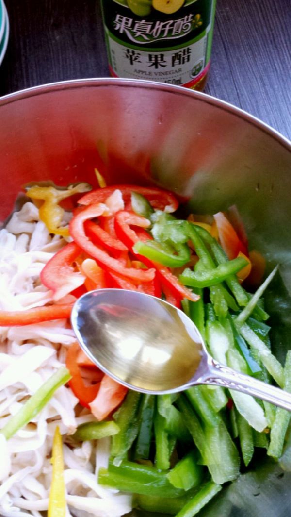 凉拌菜椒杏鲍菇