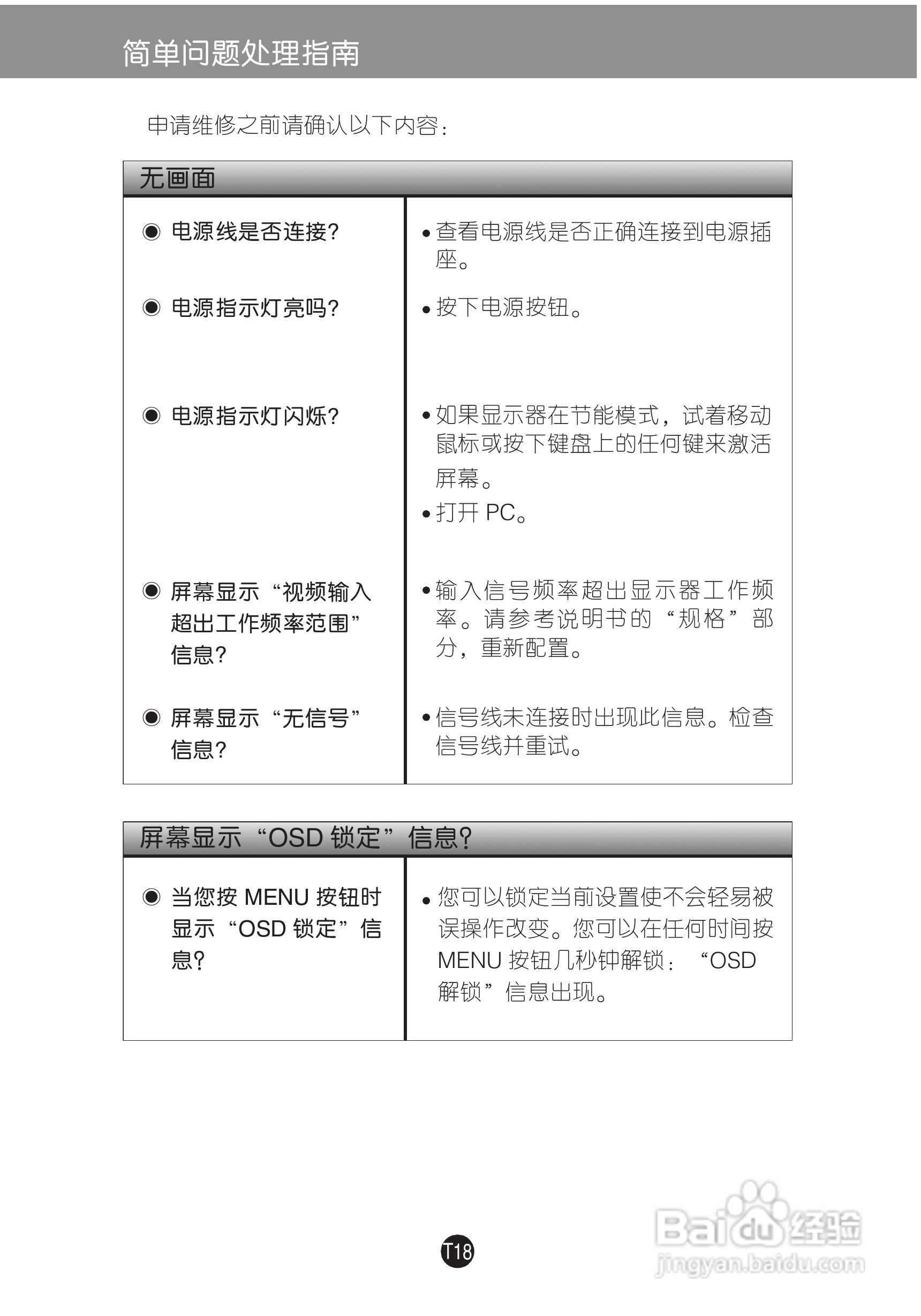 LG W1652TZ显示器使用说明书:[3]