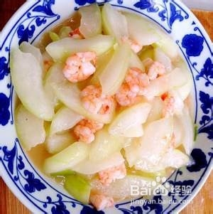 食补养生冬瓜炒虾仁的做法