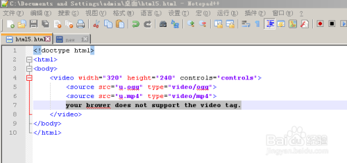 html5学习笔记-html5 嵌入视频
