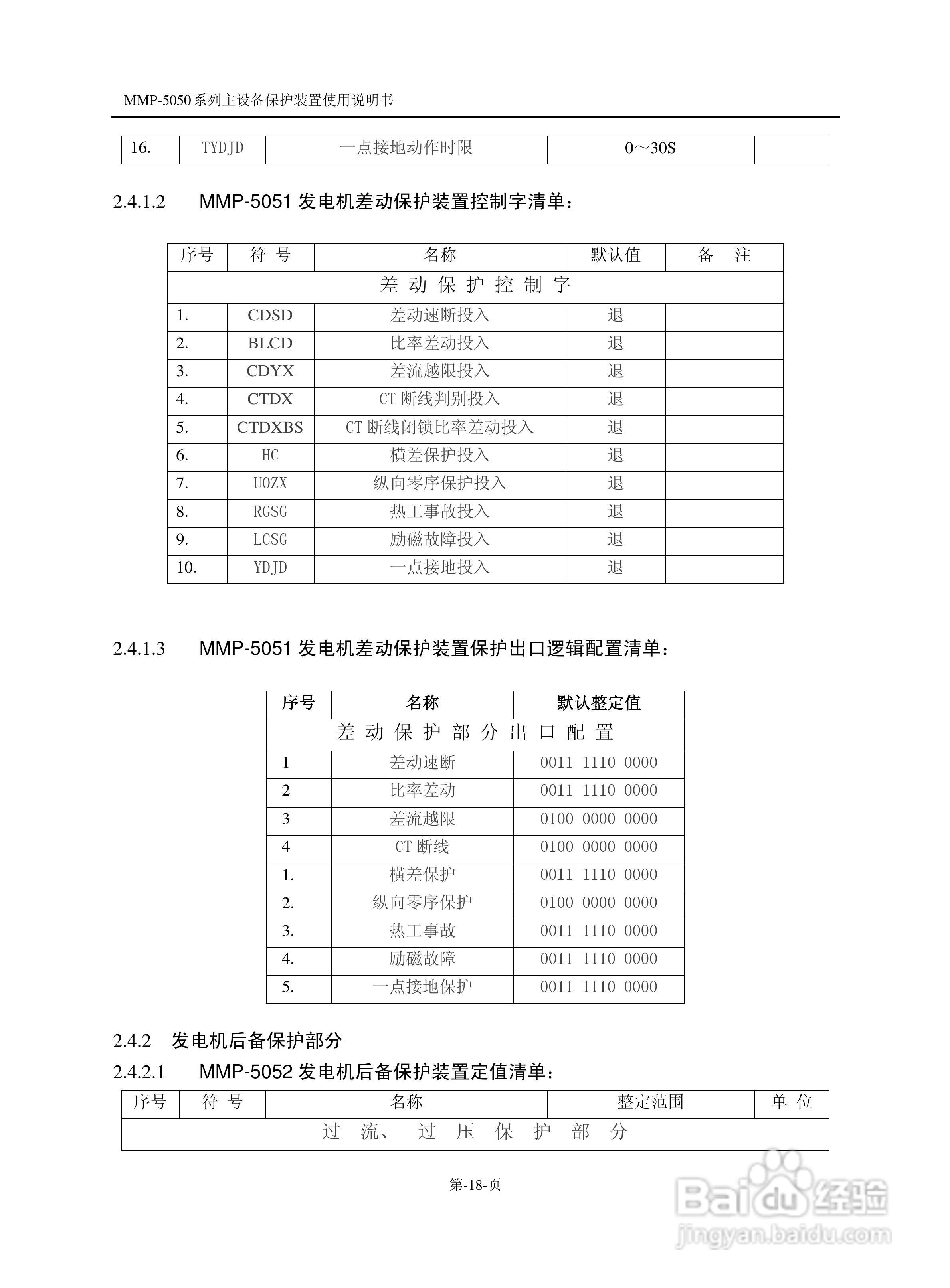 爱光MMP-5053发电机接地保护装置说明书:[2]