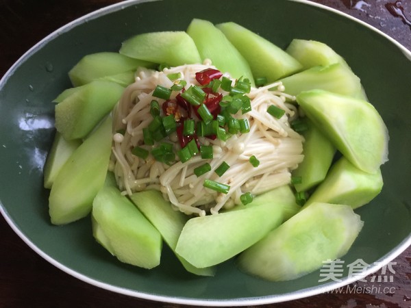 白灼芥蓝金针菇