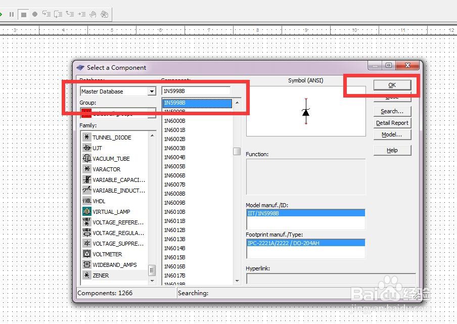 如何使用Multisim绘制1N5998B二极管？