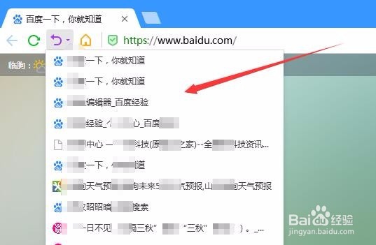 搜狗浏览器怎么样用快捷键恢复最近误关闭的网页