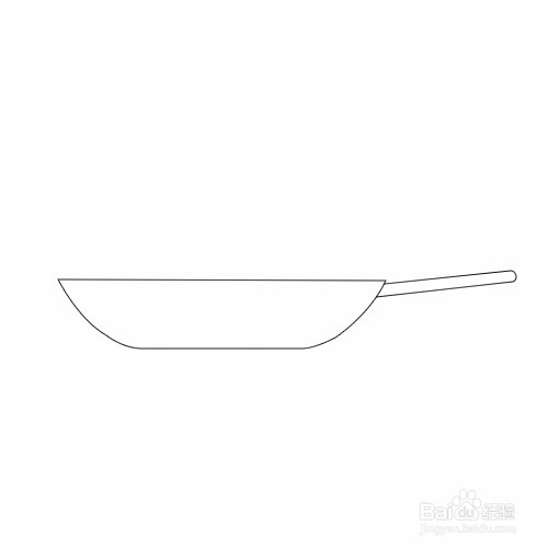 如何画平底锅简笔画