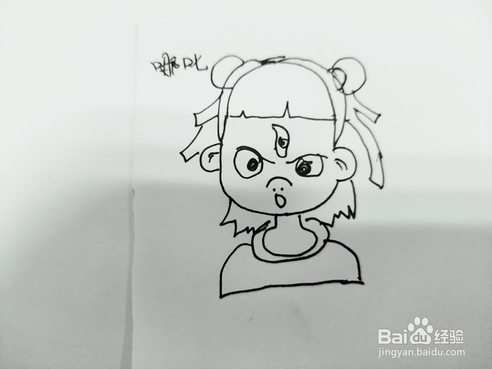 小哪吒简笔画怎么画呢