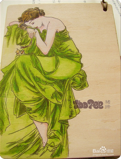 如何在木板上绘画,手绘木卡片的制作过程