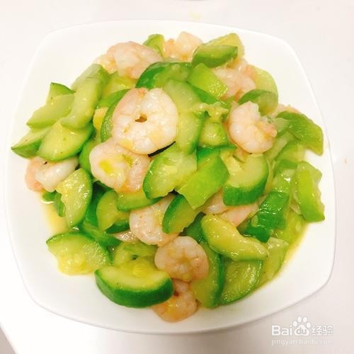 西葫芦炒鲜虾仁