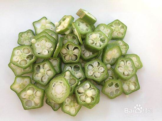 秋葵煎蛋的做法